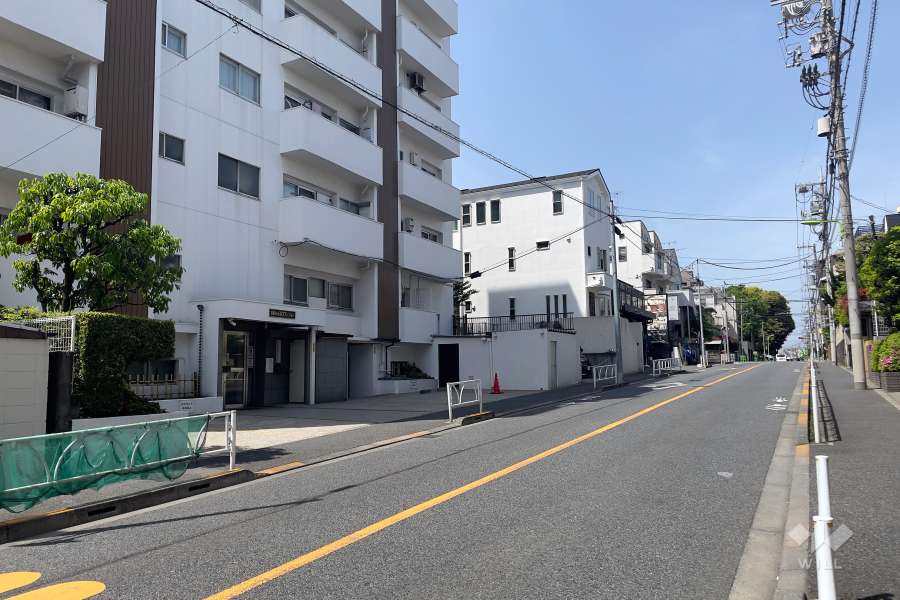 敷地北側の前面道路（東側から）