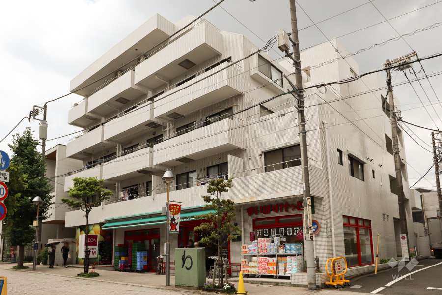 マートルコート尾山台の外観（北東側から）