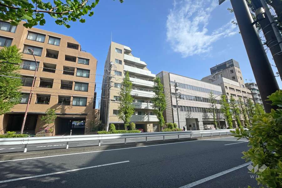 クリオ等々力の外観（南西側から）