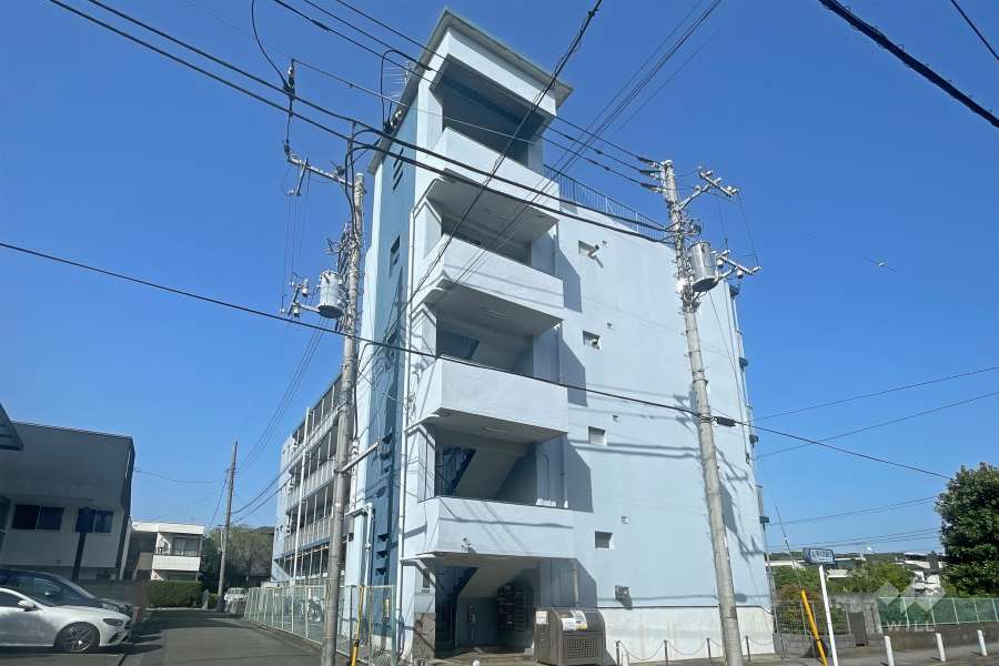 尾山台コーポの外観（南西側から）