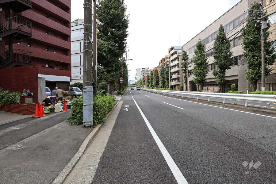 敷地北側の前面道路