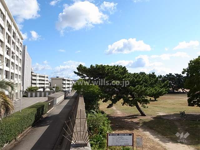 敷地の南側には堤防は挟んで、御前浜公園が広がっています。