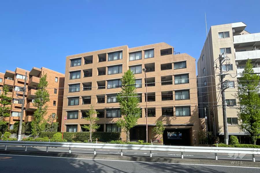 ベルシャトウ等々力の外観（南東側から）