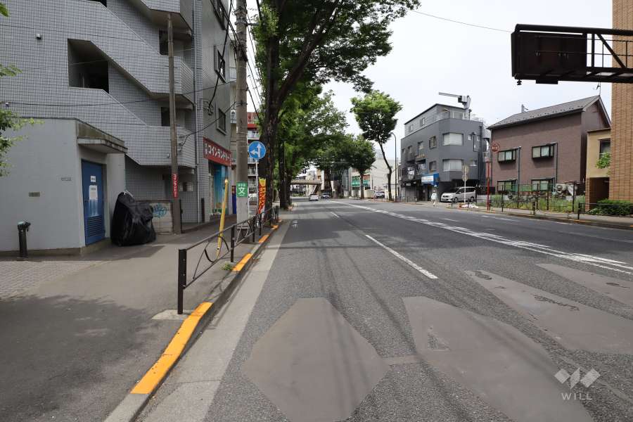 敷地北側の前面道路（東側から）