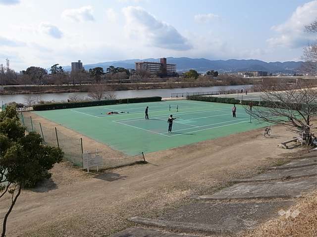 武庫川から見た甲子園リバーサイドハイツの遠景