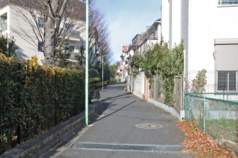 敷地東側前面道路(北側から)