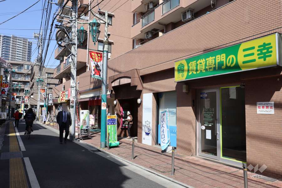 敷地南西側の前面道路（南東側から）