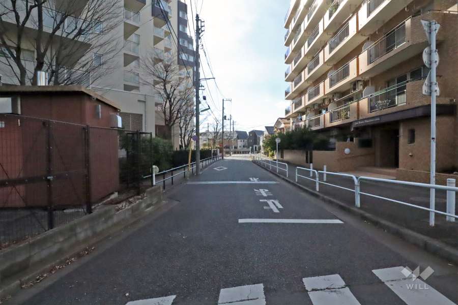 敷地南西側前面道路（北西側から）