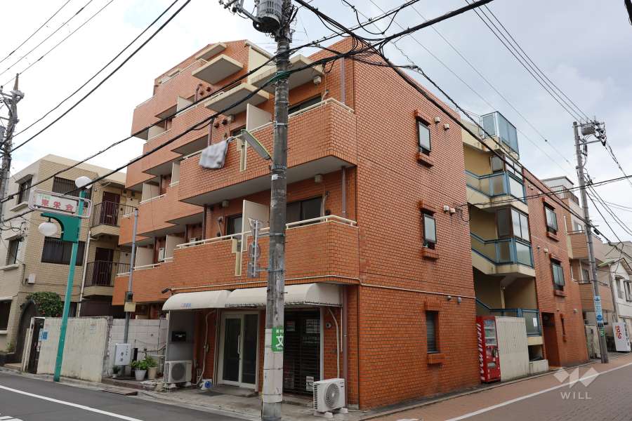 スカイコート尾山台の外観(北東側から)