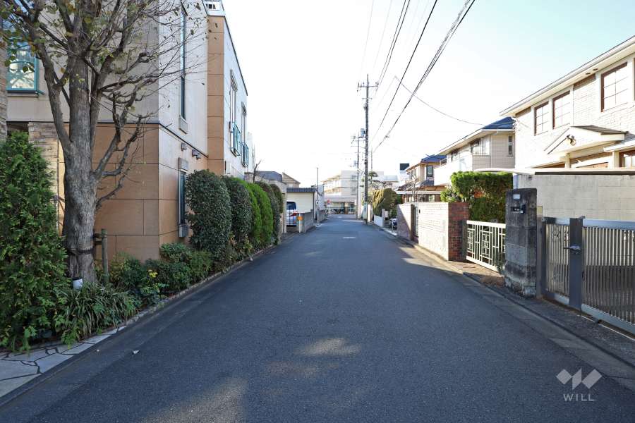 敷地北側の前面道路（東側から）