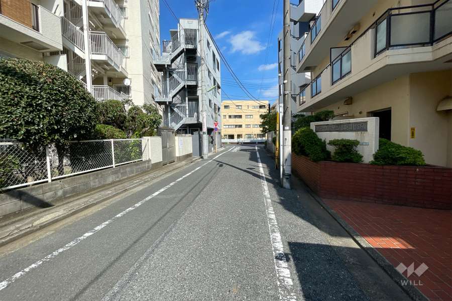 敷地北側の前面道路