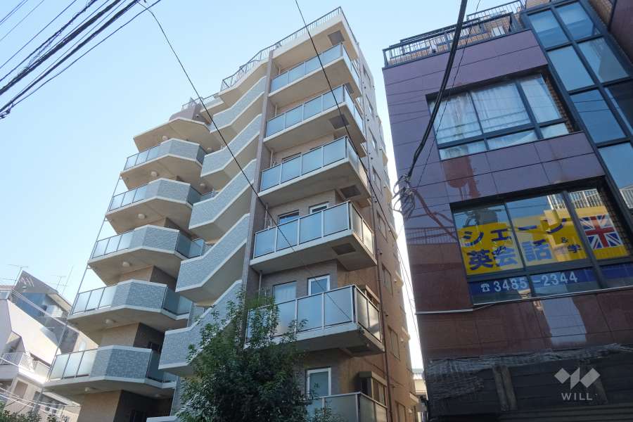 エスバイエルマンション下北沢の外観（北側から）