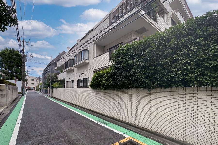 敷地西側の前面道路