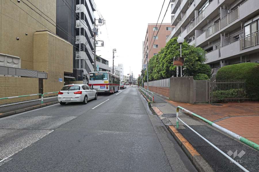 敷地南側の前面道路（東側から）