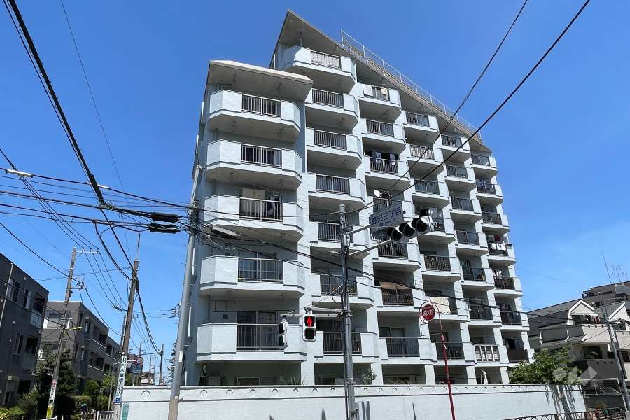 学芸大ダイヤモンドマンションの外観（南西側から）