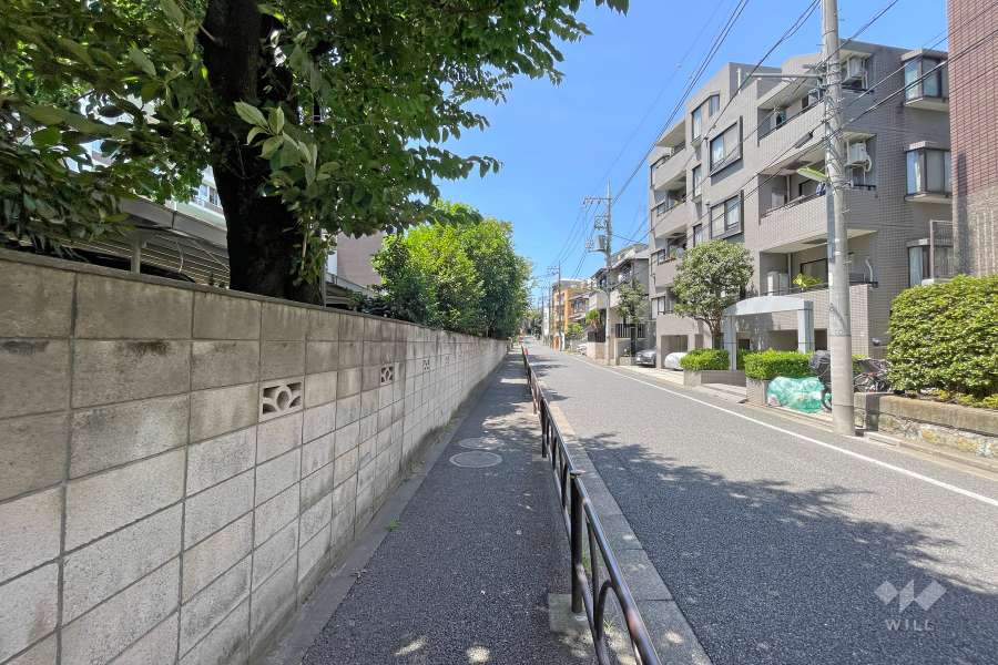 敷地北側の前面道路（東側から）