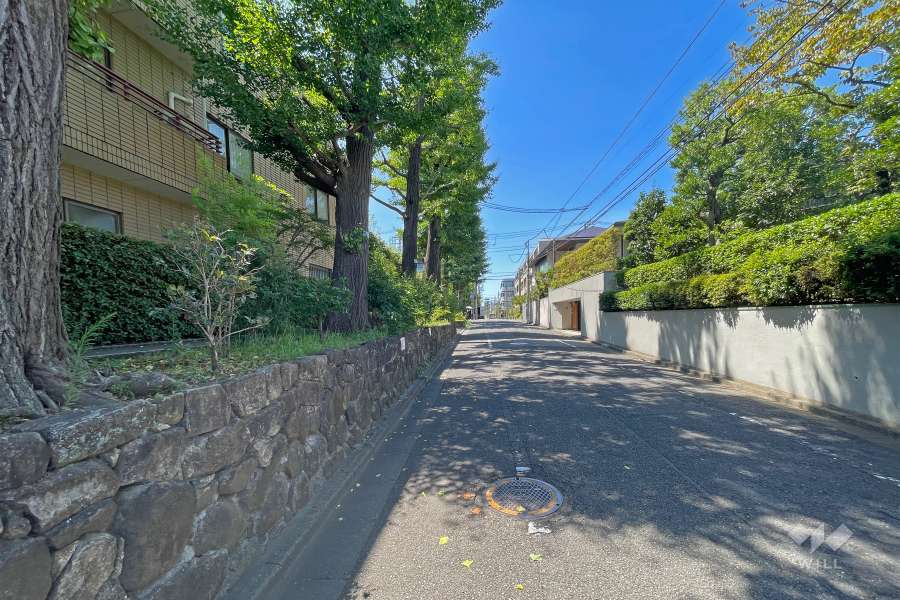 敷地の北東側道路の東側から