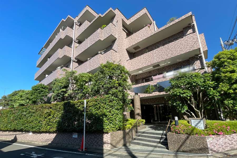 クレッセント上野毛３の外観（東側から）