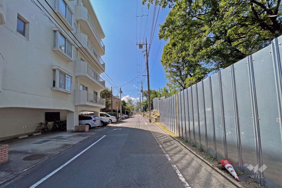 敷地北側の前面道路（北側から）