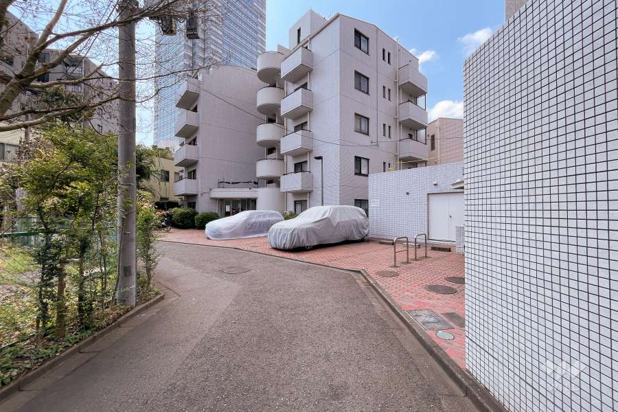敷地北側の前面道路（北側から）