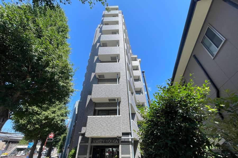 アミティ用賀の外観（西側から）