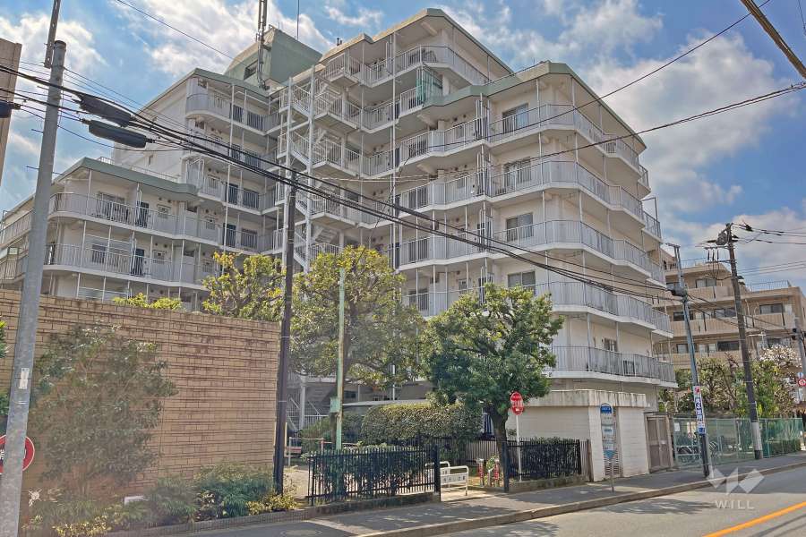 日商岩井用賀マンションの外観（北東側から）