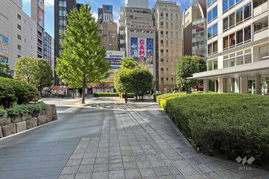 敷地南側の遊歩道（東側から）