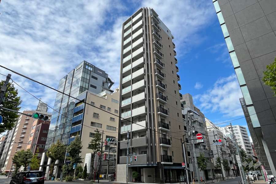 サンクレイドル千代田岩本町の外観（南東側から）