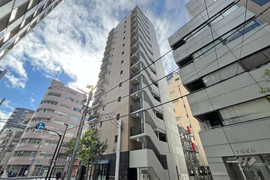 サンクレイドル千代田岩本町の外観（北東側から）