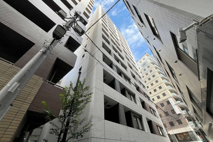 リビオレゾン千代田岩本町ルジェンテの外観（南西側から）