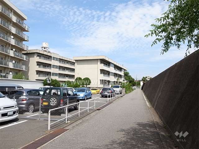 敷地の南側には道を挟んで、堤防があり、その向こうに海が広がっています。
