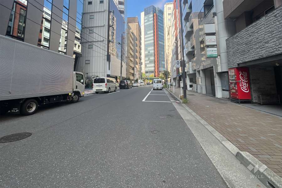 敷地の南側前面道路（東側から）
