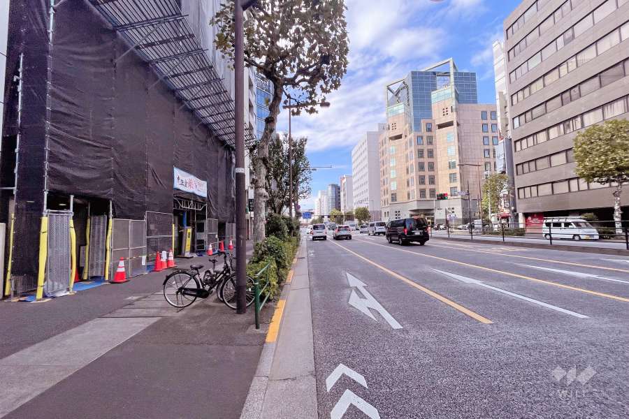 敷地北側の前面道路（東側から）