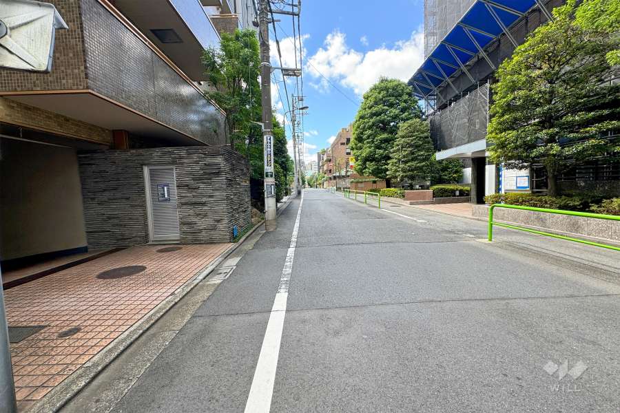 敷地南側の前面道路（東側から）