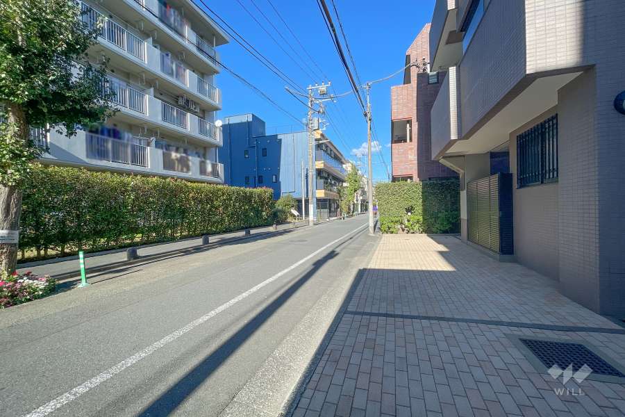 敷地北西側の前面道路　