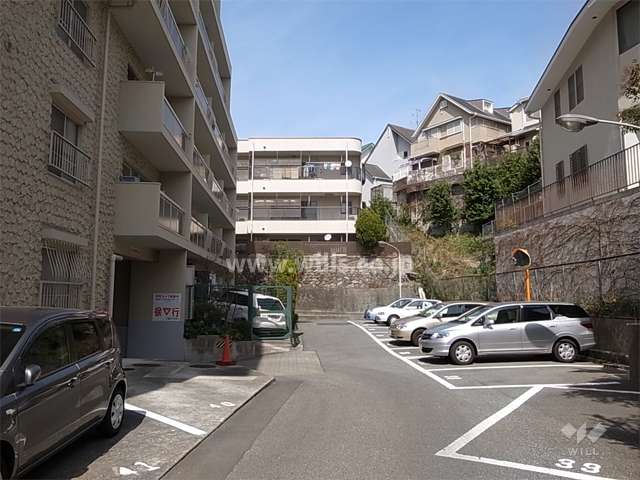 敷地東側にある敷地内駐車場（平面式）