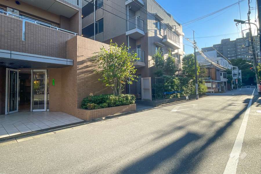 敷地北側の前面道路