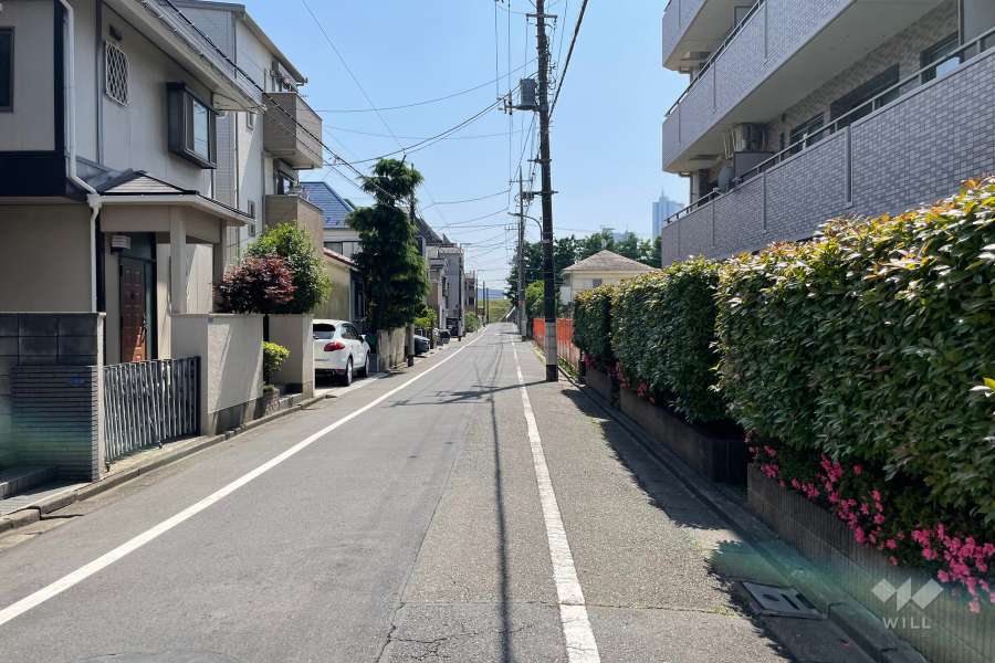 敷地南東側の前面道路