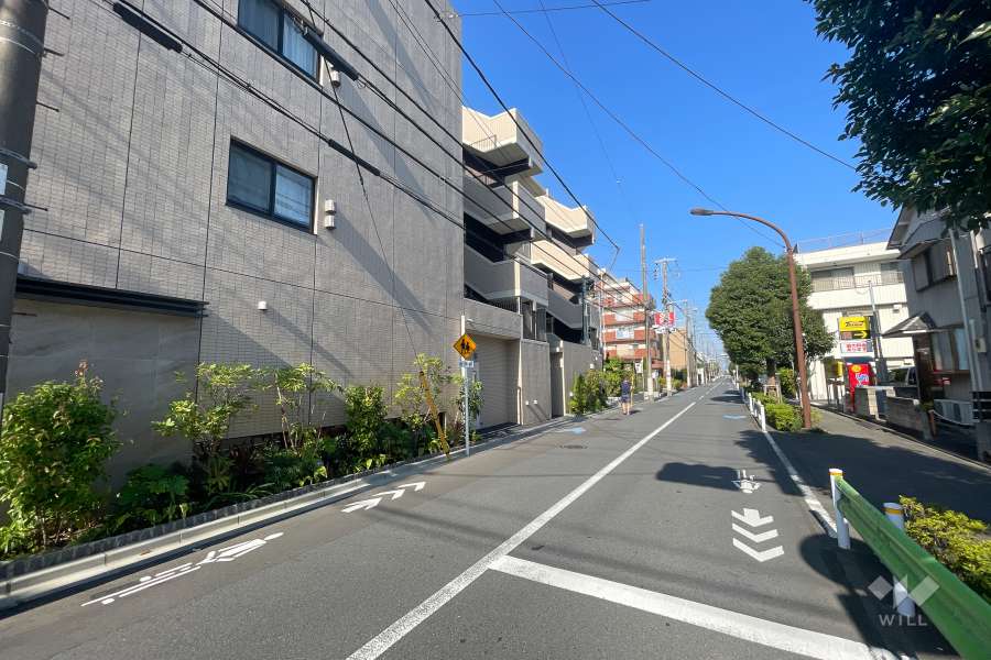 敷地北東側前面道路