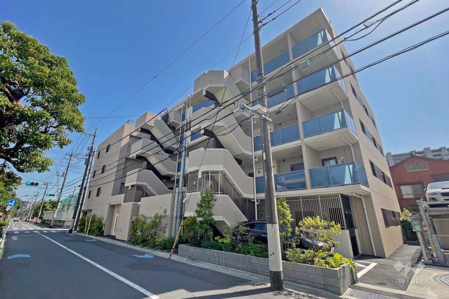 エクセレントシティ下丸子の外観（北東側から）