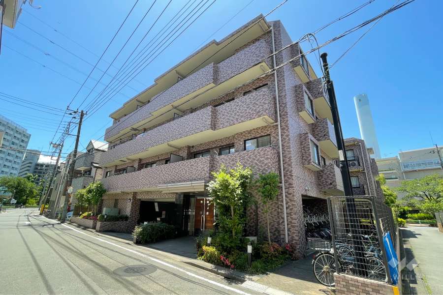 クレッセント下丸子２の外観（北東側から）