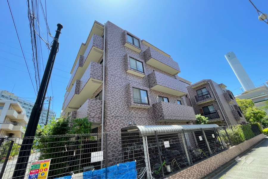 クレッセント下丸子２の外観（北側から）