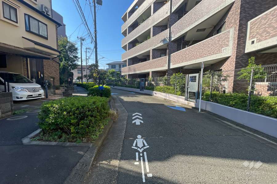 敷地東側の前面道路