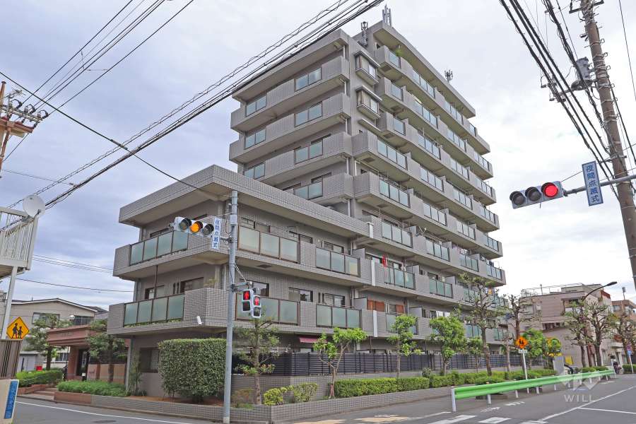 エンゼルハイム下丸子の外観（北西側から）