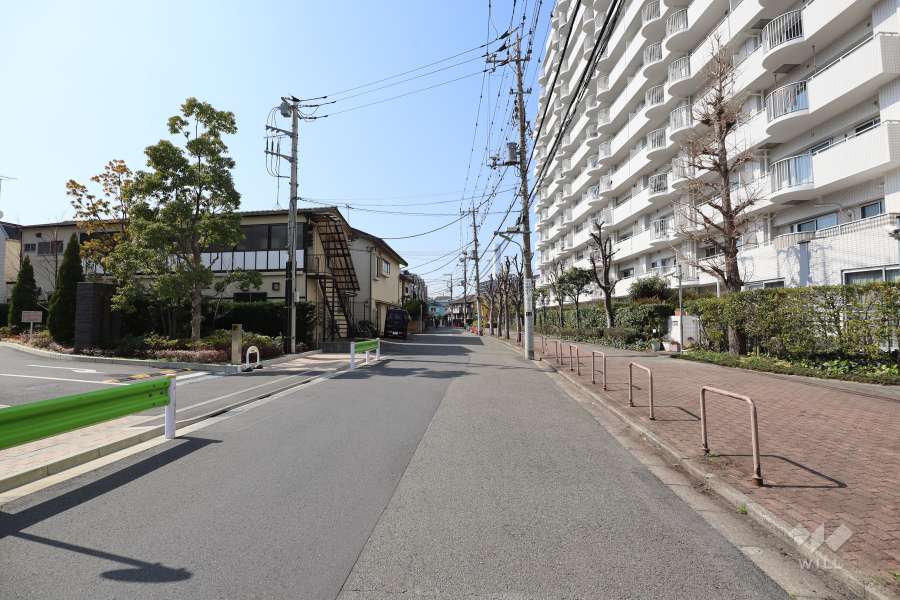 敷地南側の前面道路（東側から）