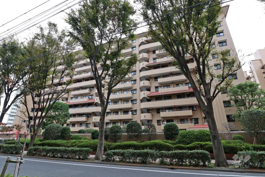 多摩川ハイム1号棟の外観（北西側から）