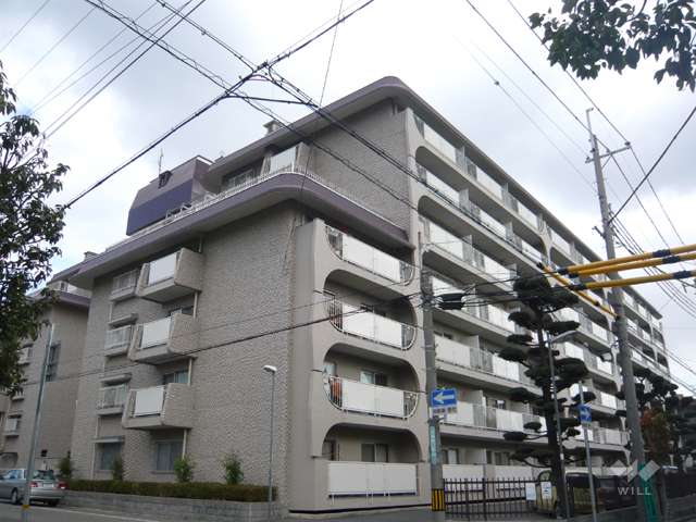 日商岩井上甲子園マンションの外観（北西側から）