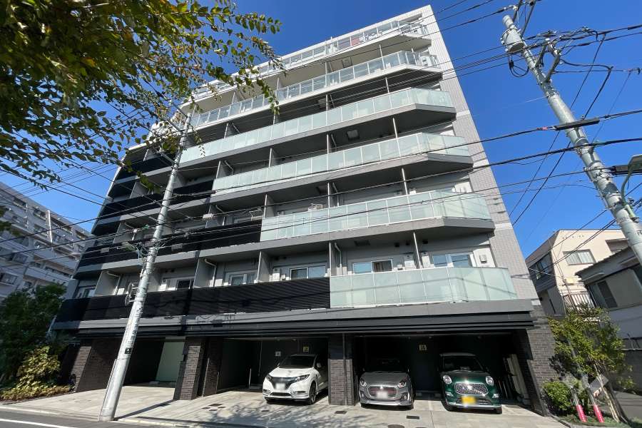 パークリュクス蒲田１丁目の外観（南東側から）