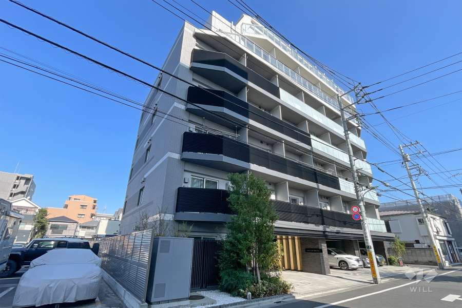 パークリュクス蒲田１丁目の外観（南西側から）