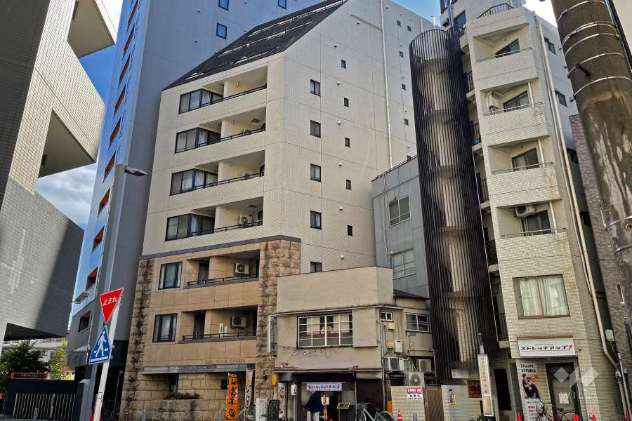 デュオスカーラ蒲田の外観（北側から）